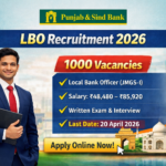 Punjab and Sind Bank LBO Recruitment 2026 for 1000 vacancies apply online